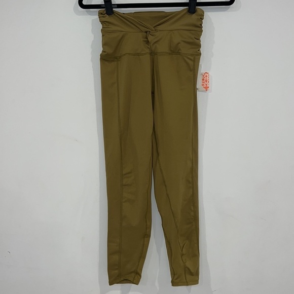 Free People Dusted Military High Rise Ankle Breathe Deeper Leggings size Small - Picture 4 of 16